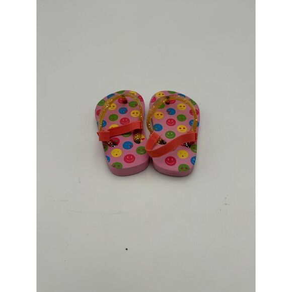 Little Girls Pink Smiley Sandals 3 - Picture 3 of 5